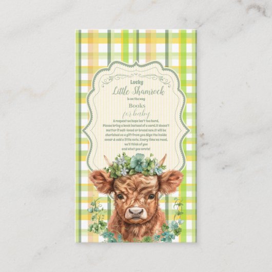 Highland Koe Lucky Little Sha Boeken voor Baby Enc Informatiekaartje (Voorkant)