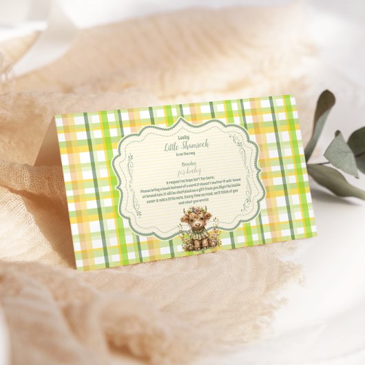 Highland Koe Lucky Little Shamrock Boeken voor Bab Informatiekaartje