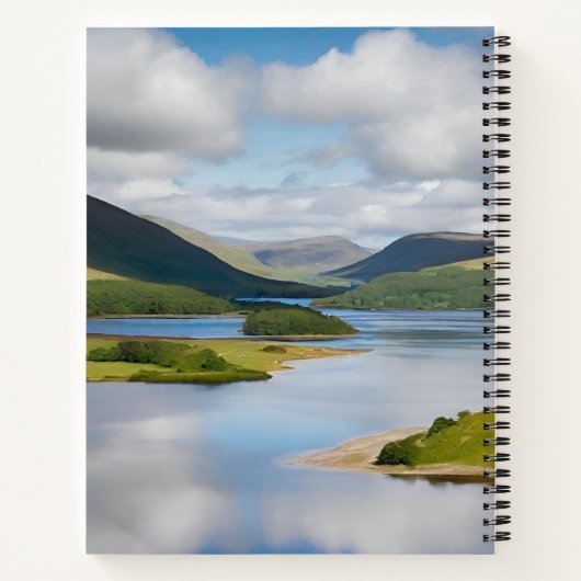 Highland Koe MacPherson rode jurk Tartan sjaal Notitieboek (Achterkant)