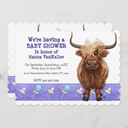 Highland Koe Mastodon Kaart (Voorkant / Achterkant)