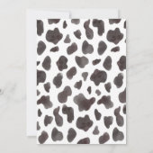 Highland Koe Meisje Bloemen Verjaardagsuitnodiging Kaart (Achterkant)