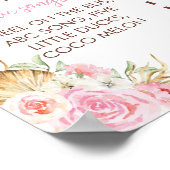 Highland Koe Meisje Eerste Verjaardag Mijlpaal tek Poster (Hoek)