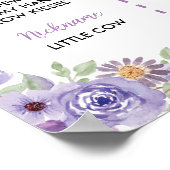 Highland Koe Meisje Eerste Verjaardag Mijlpaal tek Poster (Hoek)