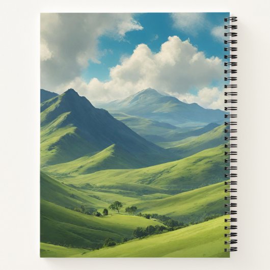 Highland Koe met Blair Tartan Sjaal Notitieboek (Achterkant)