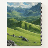 Highland Koe met Boyd Tartan Sjaal Notitieboek (Achterkant)