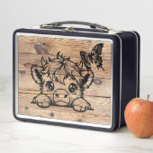 Highland Koe met Butterfly Black/Faux Woodgrain (In situ)