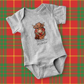 Highland Koe met Cameron Tartan Scarf Romper