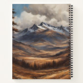 Highland Koe met Carnegie Tartan Sjaal Notitieboek (Achterkant)