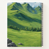 Highland Koe met Davidson Tartan Sjaal Notitieboek (Achterkant)