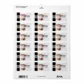 Highland Koe met Floral Crown Waterverf Illustra Etiket (Full Sheet)