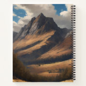 Highland Koe met Fraser Verweerde Tartan Sjaal Notitieboek (Achterkant)