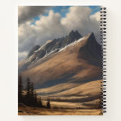 Highland Koe met Gordon Weathered Tartan Sjaal Notitieboek (Achterkant)