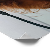 Highland Koe met Haardroger Blow Drying Badkamer Poster (Hoek)