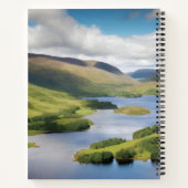 Highland Koe met Keith Tartan Sjaal Notitieboek (Achterkant)