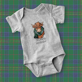 Highland Koe met Kennedy Tartan Scarf Romper