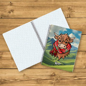 Highland Koe met Kerr Tartan Scarf Notitieboek