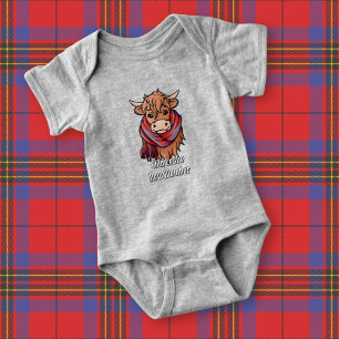 Highland Koe met Leslie Red Tartan Scarf Romper