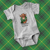 Highland Koe met MacArthur Tartan Sjaal Romper