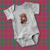 Highland Koe met MacDougall Tartan Scarf Romper