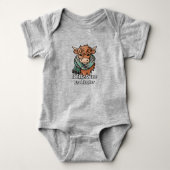Highland Koe met MacFarlane oude jachtsjaal Romper (Voorkant)