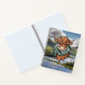 Highland Koe met MacKenzie Jurk Tartan Sjaal Notitieboek (Binnen)