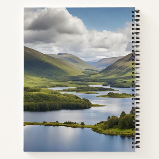 Highland Koe met MacKenzie Jurk Tartan Sjaal Notitieboek (Achterkant)