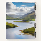 Highland Koe met MacPherson Dress Tartan Sjaal Notitieboek (Achterkant)