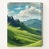 Highland Koe met MacQueen Tartan Sjaal Notitieboek (Achterkant)