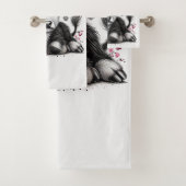 Highland Koe met Pet Bad Handdoek (Insitu)