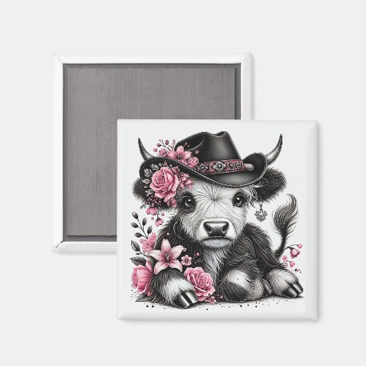 Highland Koe met Pet Magneet (Voorkant / Achterkant)