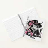 Highland Koe met Pet Notitieboek (Binnen)