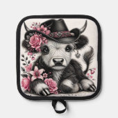 Highland Koe met Pet Pannenlap (Voorkant)