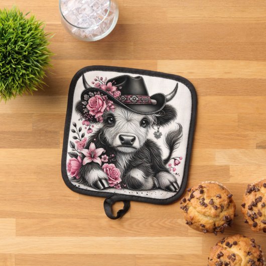 Highland Koe met Pet Pannenlap (Top down)