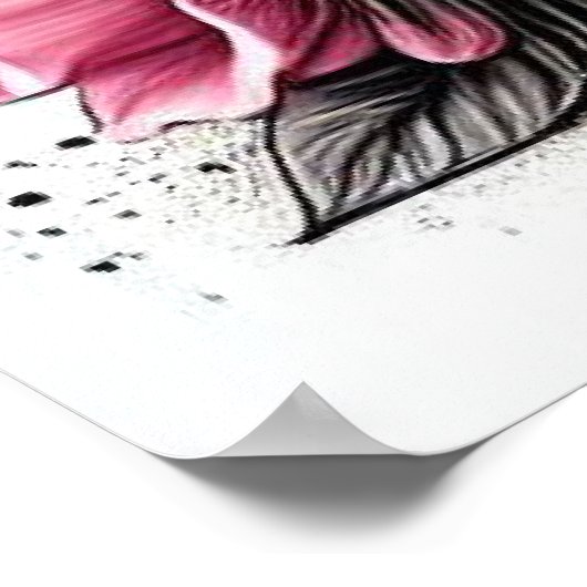 Highland Koe met Pet Poster (Hoek)