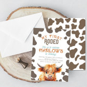 Highland Koe Mijn eerste Rodeo 1e Verjaardag Kaart