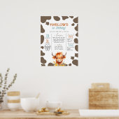 Highland Koe Mijn eerste Rodeo Milestone Verjaarda Poster (Keuken)