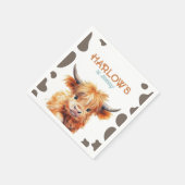 Highland Koe Mijn eerste Rodeo verjaardagsfeestje Servet (Hoek)