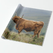 Highland Koe Misty Morning Decoupage Cadeaupapier (Uitgerold)
