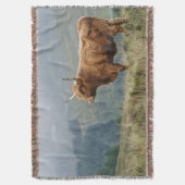 Highland Koe Misty Morning Deken (Voorkant Verticaal)