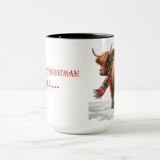 Highland Koe "Moo-ry Christmas" Koffie Mok Cup (Midden)