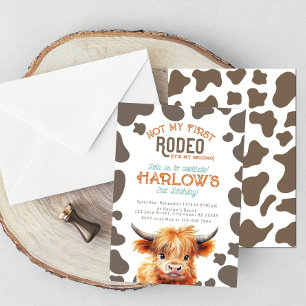 Highland Koe Niet mijn eerste Rodeo Koe Print Verj Kaart