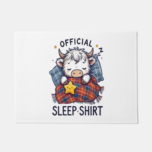 Highland Koe, officiële slaap Deurmat (Voorkant)