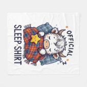 Highland Koe, officiële slaap Fleece Deken (Voorkant (Horizontaal))
