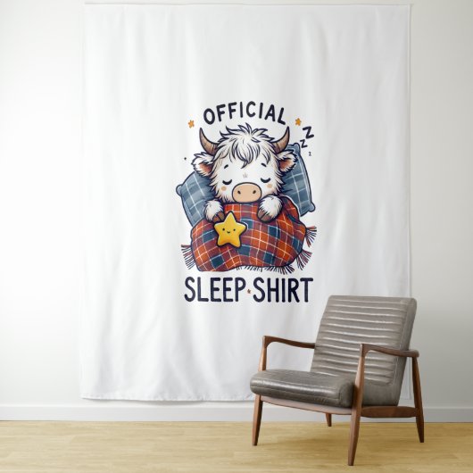 Highland Koe, officiële slaap Wandkleed (In situ)