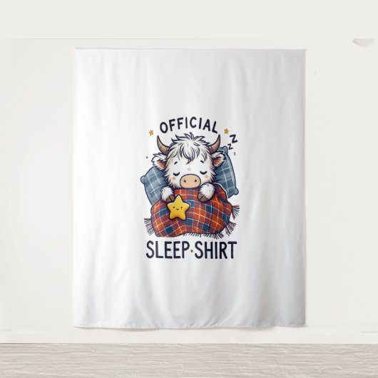 Highland Koe, officiële slaap Wandkleed (Voorkant)