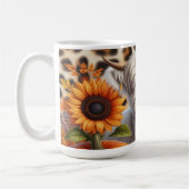 Highland Koe omgeven door Herfst pompoenen Koffiemok (Links)