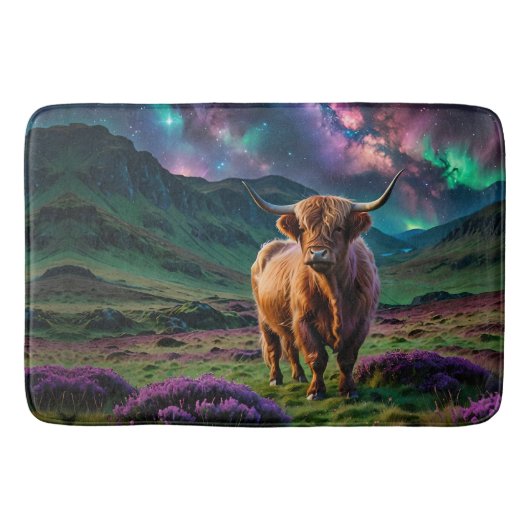 Highland Koe onder de sterren Badmat (Voorkant)