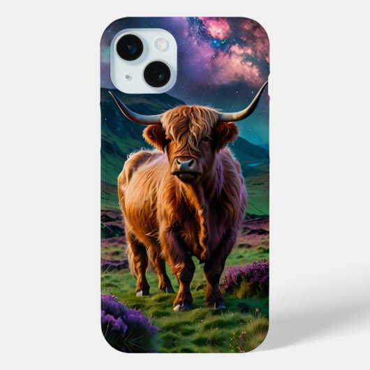 Highland Koe onder de sterren Case-Mate iPhone Case (Achterkant)