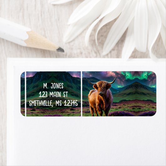 Highland Koe onder de sterren Etiket (Insitu)