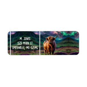 Highland Koe onder de sterren Etiket